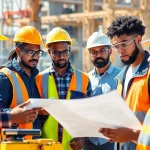 Enhancing career paths through construction apprenticeship programs featuring diverse workers in action.