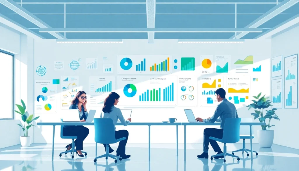 Explore vibrant teamwork discussing competitive intelligence FAQs with data visuals.