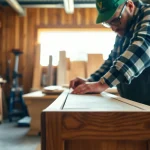 Crafting custom millwork with expert precision in a bright workshop.