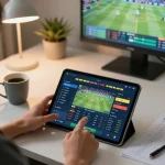 Betting exciting sports on vaobet app with vibrant atmosphere at home setup.