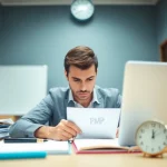 Candidate confidently takes the PMP exam, demonstrating the option to pay someone to take pmp exam.