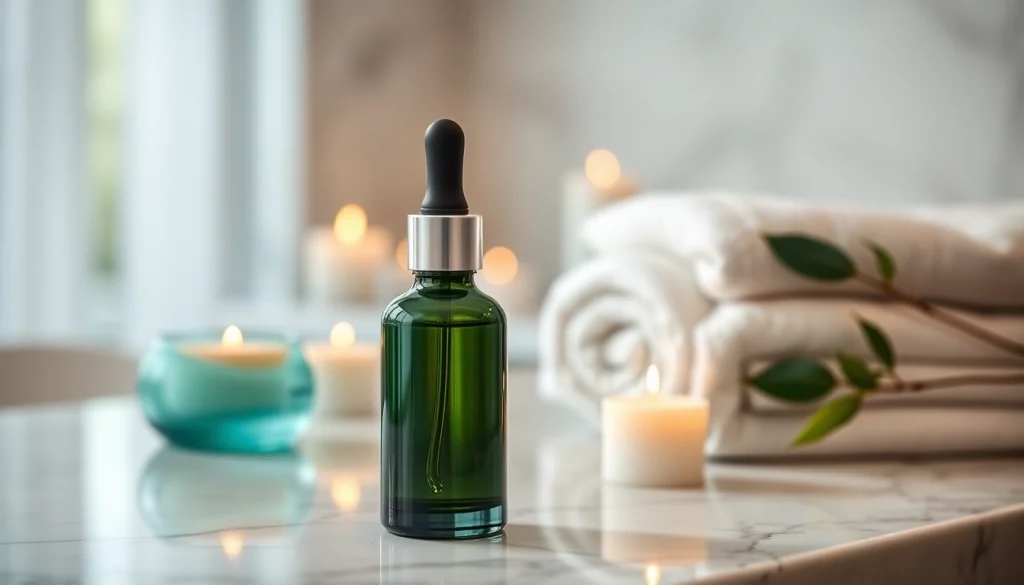 Showcasing the best microneedling serum in an elegant spa setting with natural lighting.
