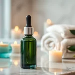 Showcasing the best microneedling serum in an elegant spa setting with natural lighting.