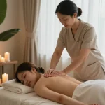Relaxing 마포스웨디시 massage session in a tranquil spa environment with soothing ambiance.