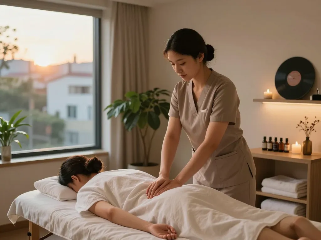 Experience rejuvenating 역삼동마사지 in a tranquil massage studio setting with calming ambiance.