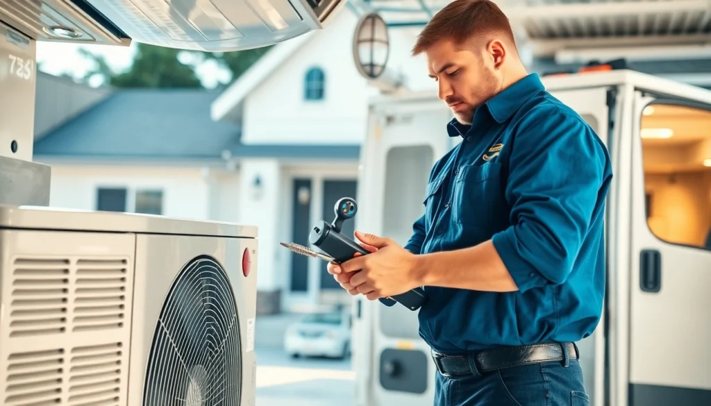 HVAC Repair Tampa expert diagnosing an air conditioning unit to provide top-notch service.