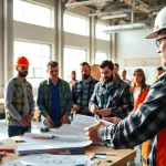 construction workforce development workshop with diverse participants actively learning