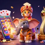 Experience thrilling gameplay with mm88, featuring a vibrant cartoon casino scene full of action.