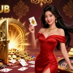 Engage with HITCLUB's dazzling casino world featuring a glamorous woman and roulette.