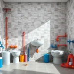 Erleben Sie die Produkte von sonni sanitär GmbH in einem modernen Badezimmer-Setup mit stilvollen Armaturen.