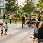 Community event showcasing neighborhood connections around https://forumup.org/shop/search.php?ca_id=&addr1=&addr2=&addr3=&schKeyword= with joyful interactions.