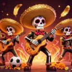 Bet on soccer with vào lưới tv featuring a lively mariachi band in a vibrant casino scene.