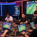 Players enjoying a thrilling gaming experience on https://xx88.se.net/ in a vibrant online casino setting with colorful screens and live interaction.