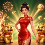 Experience keo bong da hom nay with stunning visuals of gambling excitement featuring a glamorous woman amidst riches.