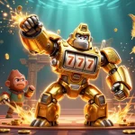 Janda4D menawarkan visual 3D dinamis dengan gorila emas dan elemen judi memukau.