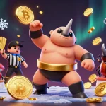 Vivez des parties palpitantes de blackjack en ligne argent réel avec une ambiance festive entre les personnages et les pièces d'or.