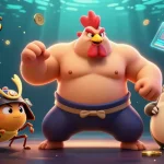 Scopri i divertenti giochi ai casino con crypto mentre un potente galletto sumo e un grillo samurai animano la scena.