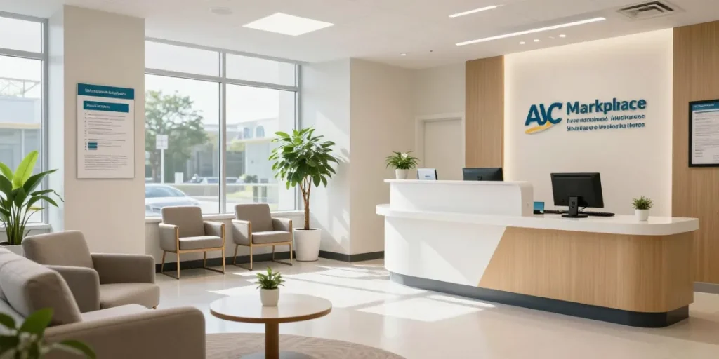 Explore ACA marketplace plans Medicare for patient care and health services at a modern clinic.