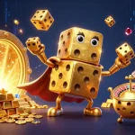 Engage in exciting bets with keonhacai 18 as a golden dice golem juggles fortune.