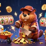 Spin the reels with gacha168 in this vibrant 3D scene featuring charismatic characters and casino elements.