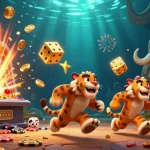 Spin the reels with engaging slot online gameplay featuring vibrant cavemen and casino decorations.