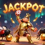 Join the excitement at trang chủ sunwin with a victorious hercules beetle lifting a poker chip surrounded by atmosphere of casino action.