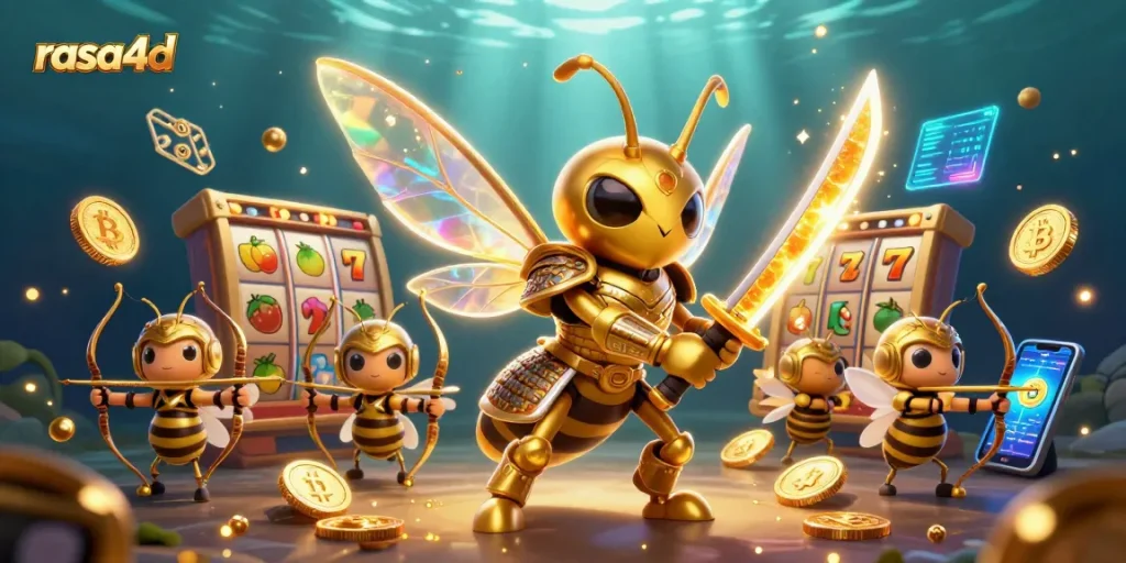 Mengakses informasi terbaru tentang rasa4d dengan simbol slot dan elemen gaya kasino yang menarik.