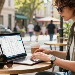Discover Oopbuy spreadsheet shopping trends in an urban café setting.