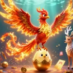 Spin the reels for a chance to win big at situs toto with dazzling phoenix and mystical stag amidst slot elements.